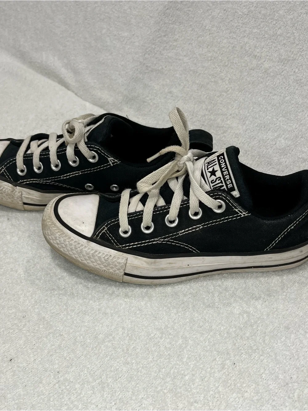 Converse Kids Black and White Low Top Sneakers